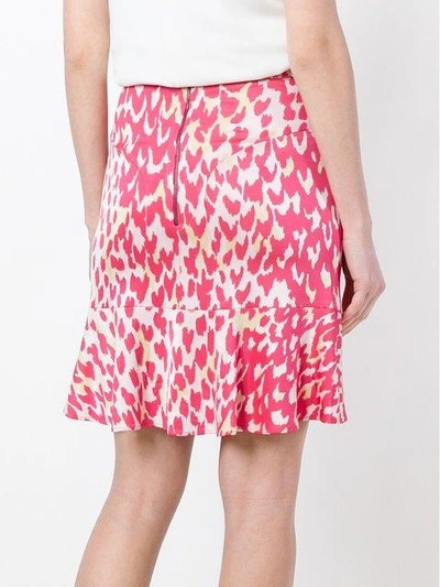 Shop Issa Ruffle Hem Skirt In Pink