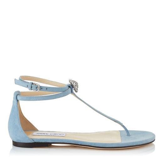 light blue sandals flat