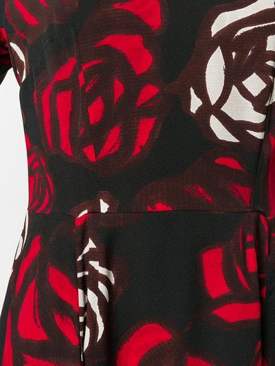 Shop Marni Abstract Roses Dress - Red