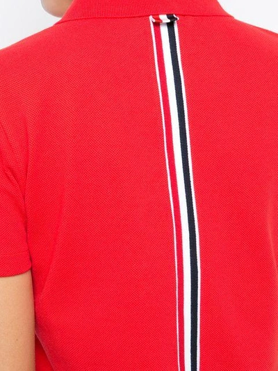 Shop Thom Browne Cropped Polo Shirt In Red