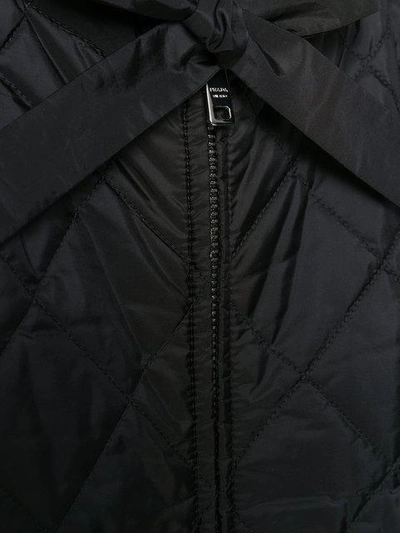 Shop Prada Quilted Coat - Black