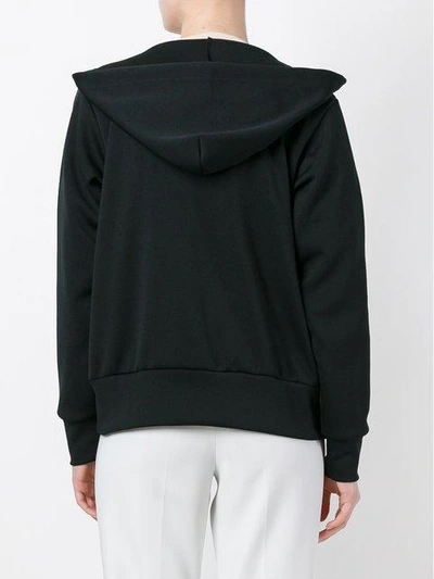 Shop Comme Des Garçons Play Embroidered Heart Hoodie In Black
