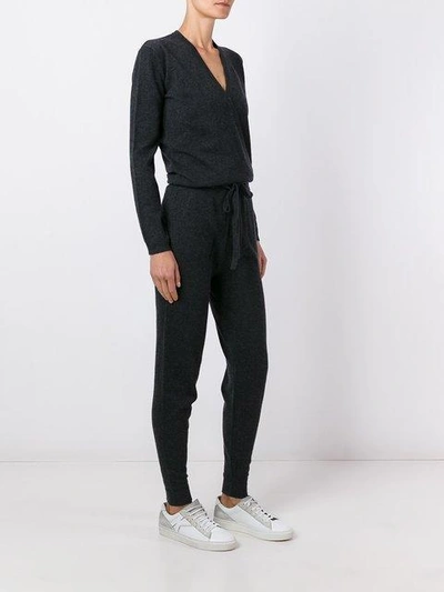 Shop Le Kasha Cashmere 'lima' Jumpsuit In Grey