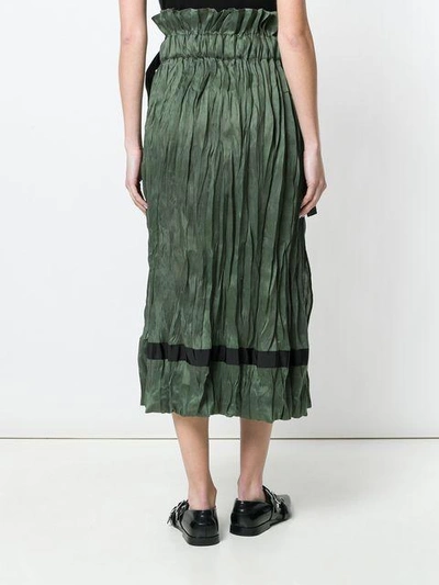 Shop Sacai Textured Midi Skirt