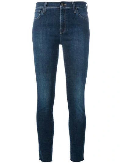 Shop Gucci Embroidered Skinny Jeans - Blue