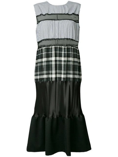 Shop Maison Margiela Panelled Sleeveless Dress - Black