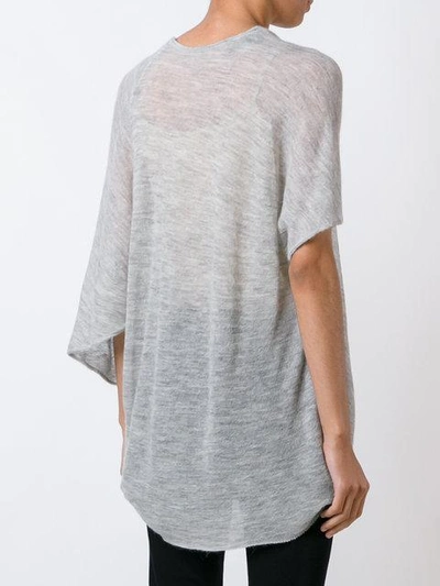Shop Lost & Found Draped Knit Top In Grey