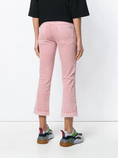 Shop 7 For All Mankind Crop Slim Illusion Skinny Jeans - Pink
