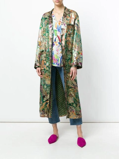 Shop Etro Oversized Floral Print Kimono Jacket