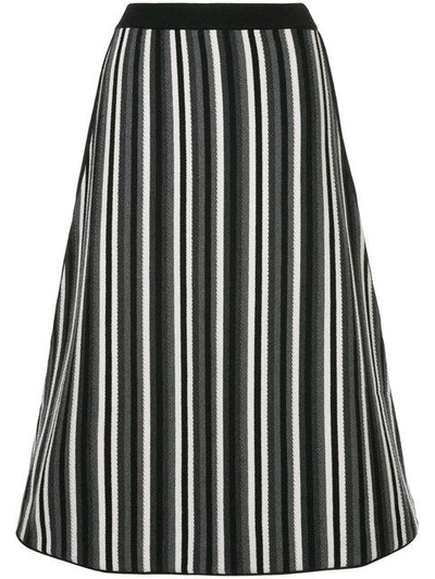 Shop Antonio Marras Knitted Stripe Skirt In 91