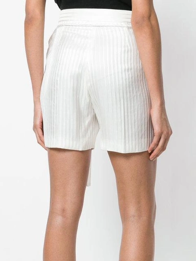 Shop Stella Mccartney Striped Shorts In Neutrals