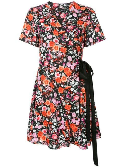 Shop Goen J Floral Mini Wrap Dress