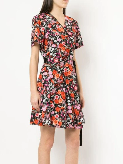 Shop Goen J Floral Mini Wrap Dress