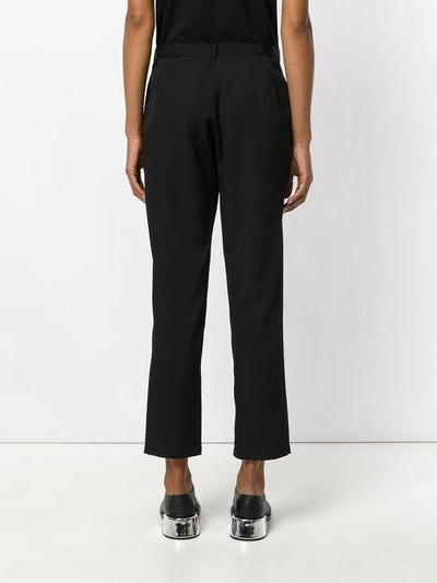 Shop Yohji Yamamoto Cropped Tapered Trousers