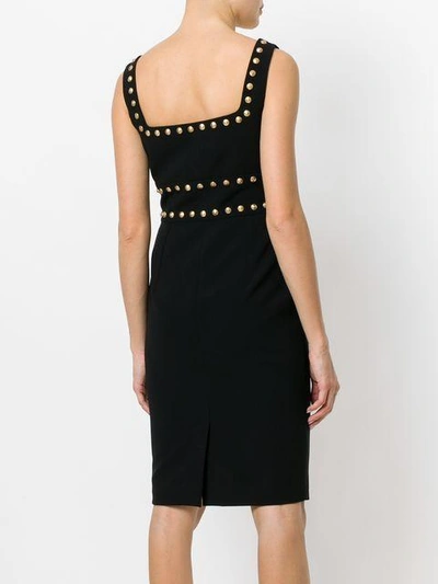 Shop Moschino Studded Sleeveless Dress - Black