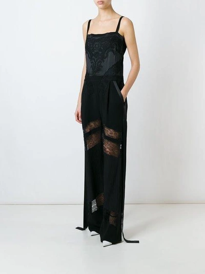 Shop Givenchy Semi-sheer Jumpsuit In Black