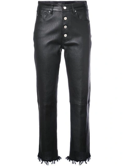 fitted biker trousers