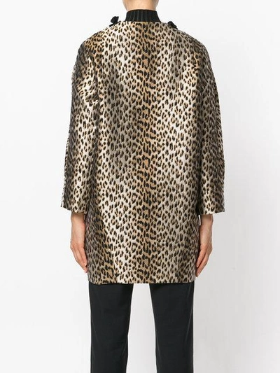Antonio Marras Leopard Printed Coat In Brown