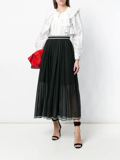 Shop Philosophy Di Lorenzo Serafini Pleated Mid Skirt - Black