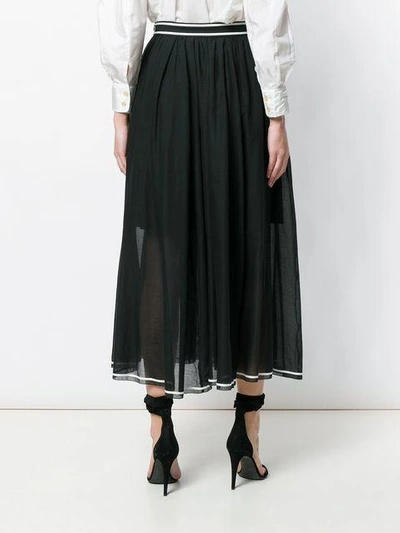 Shop Philosophy Di Lorenzo Serafini Pleated Mid Skirt - Black