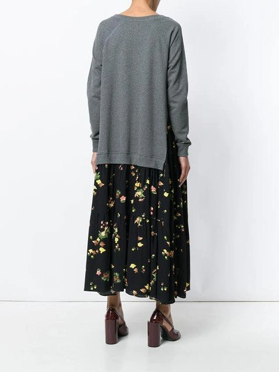 Shop Antonio Marras Abito Rapa Floral Dress - Grey