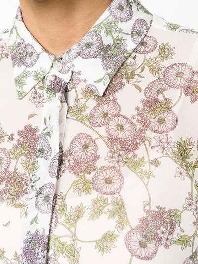 Shop Giambattista Valli Floral Print Shirt In White