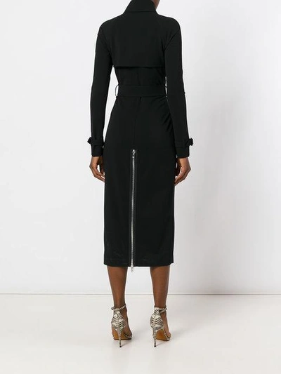 Shop Givenchy Belted Slim Fit Trench Coat - Black