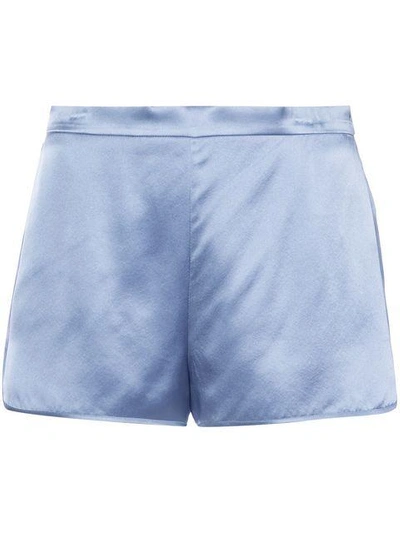 Shop Fleur Du Mal Classic Fitted Shorts In Blue