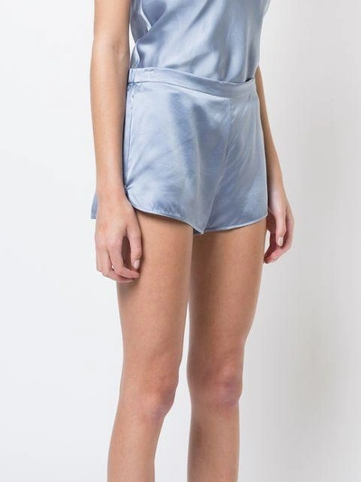 Shop Fleur Du Mal Classic Fitted Shorts In Blue