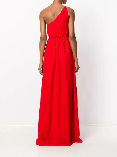 Shop Lanvin One Shoulder Evening Gown In Red