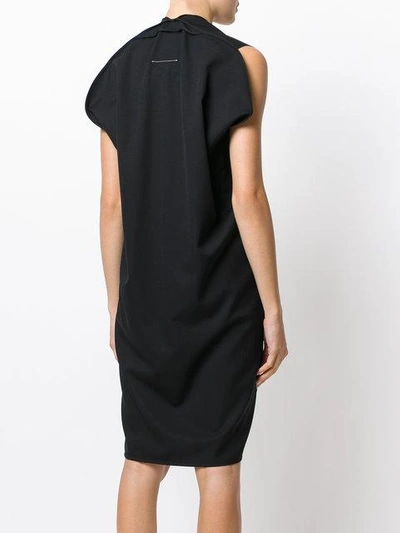 Shop Mm6 Maison Margiela Front Zip Dress - Black