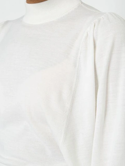 Shop Vera Wang Cropped Knit Jumper In White