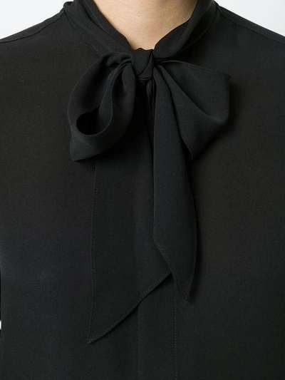 Shop Polo Ralph Lauren Pussy Bow Shirt - Black