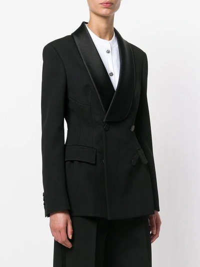 Shop Ermanno Scervino Formal Fitted Blazer - Black