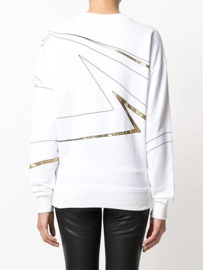 Shop Alexandre Vauthier Printed Sweatshirt - White