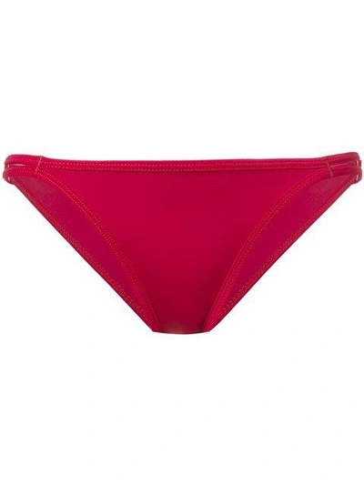 Shop Duskii 'oasis' Slim Regular Bikini Bottom In Red