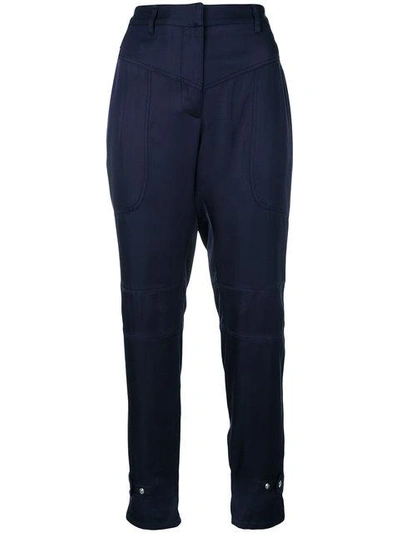Shop Barbara Bui Tailored Fitted Trousers In Blue