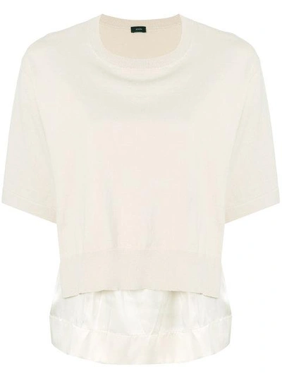 Shop Joseph Double Layer Top In Neutrals