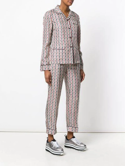 Shop Prada Printed Pyjama Set - Multicolour