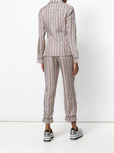 Shop Prada Printed Pyjama Set - Multicolour