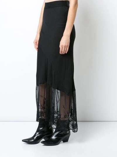 Shop Ann Demeulemeester Lace Embellished Skirt