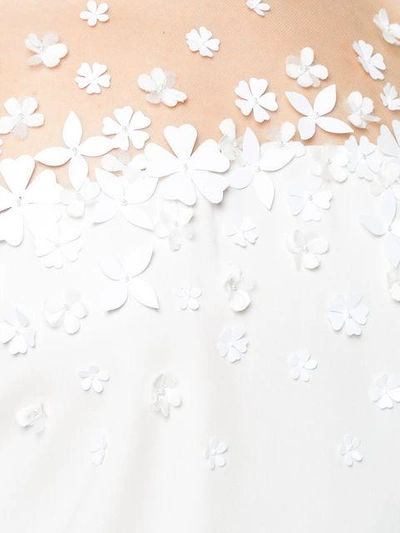 Shop Oscar De La Renta Floral Embroidered Blouse - White