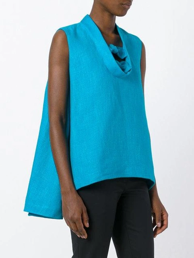 Shop Delpozo Knot Detail Top In Blue