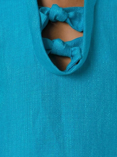 Shop Delpozo Knot Detail Top In Blue