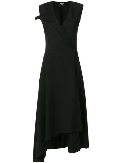 Shop Yang Li V-neck Flared Dress In Black