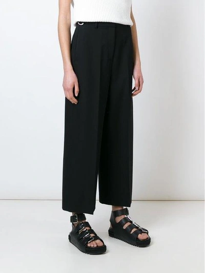 Shop Alexander Wang Wide Leg Trousers In Black