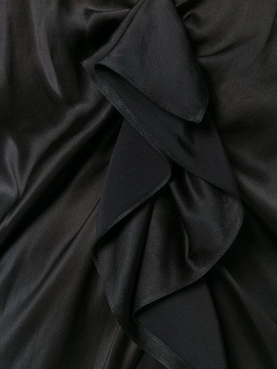 Shop Saint Laurent Ruched Mini Dress In Black