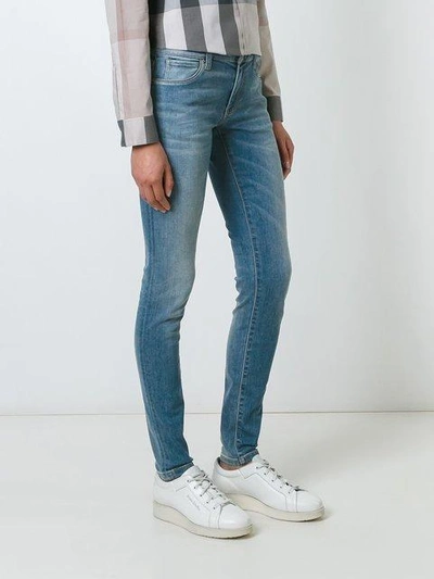 Shop Burberry Skinny Low In Blue