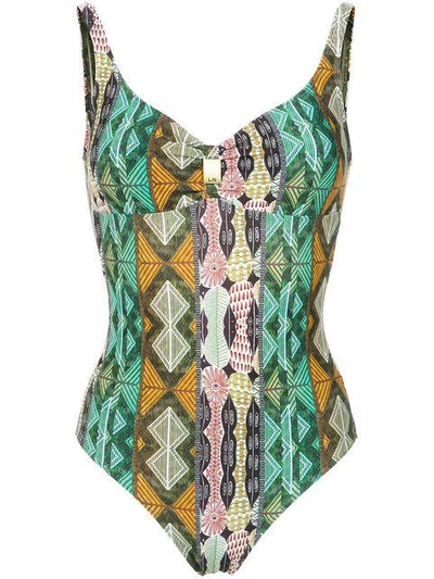 Shop Lygia & Nanny Roberta Printed Swimsuit In Namu