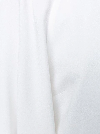Shop Adam Lippes Flounce Sleeve Midi Dress In White